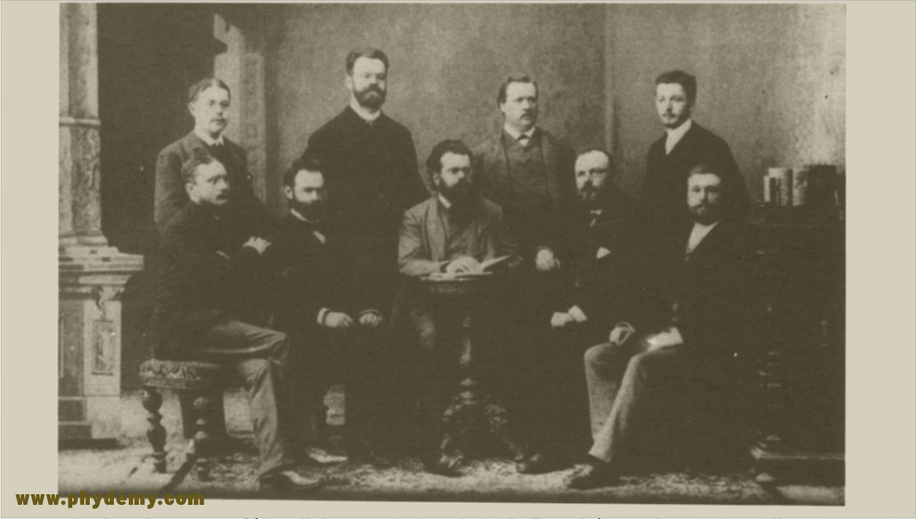 بولتزمن و همکارانش در گراتس در سال 1887