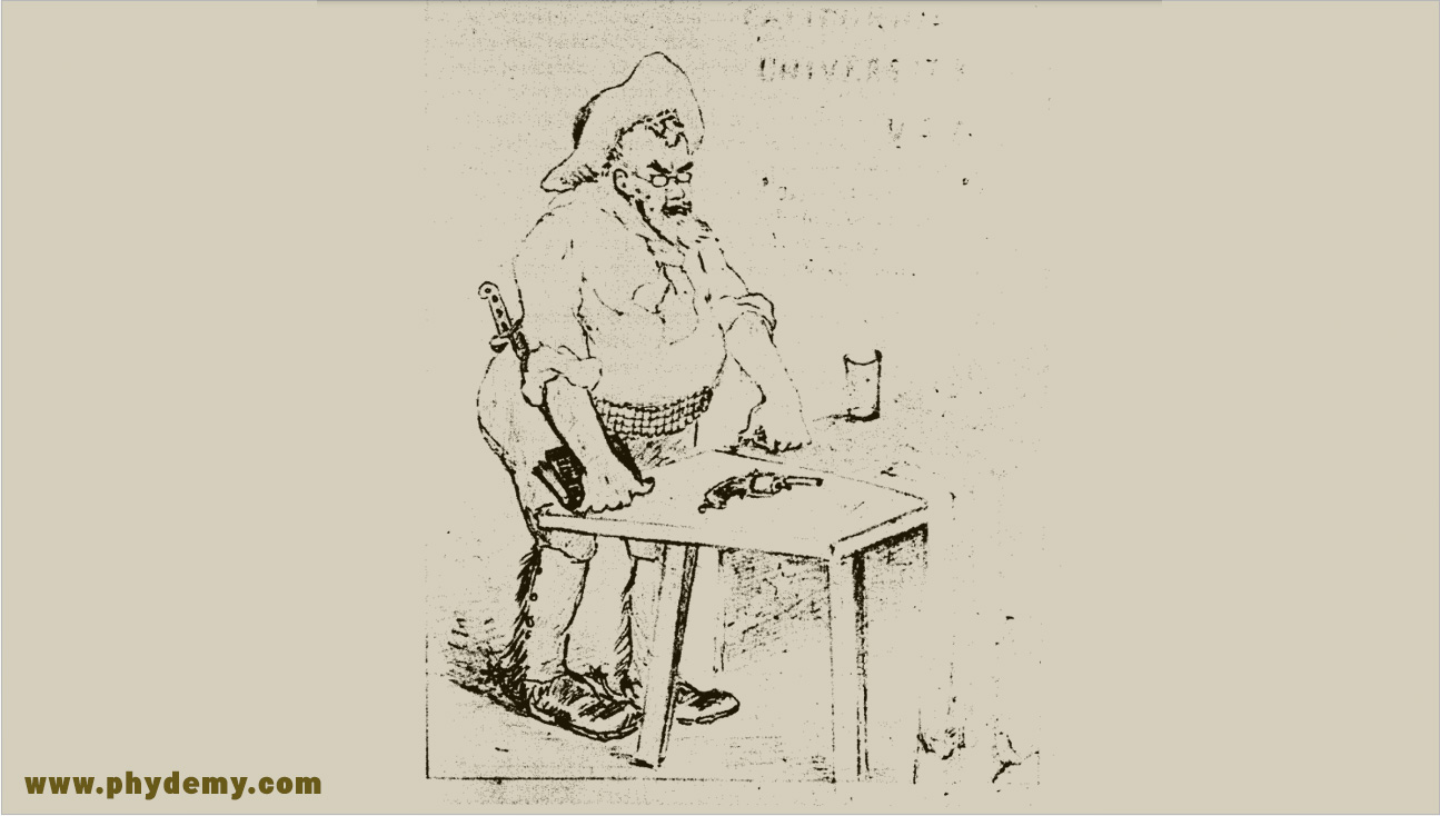 کاریکاتور لادویگ بولترمن که توسط دانشجویانش کشیده شد12