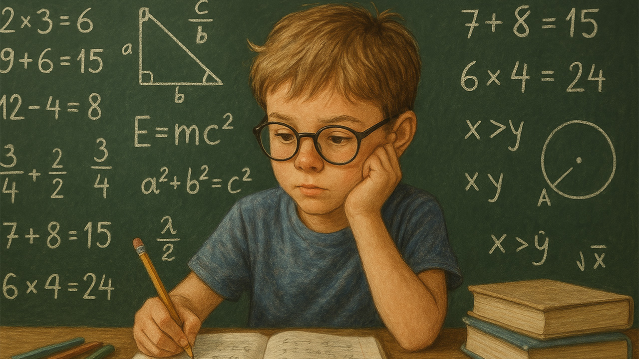 kid study mathematics